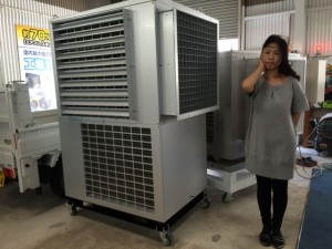 水を使用しない超大型涼風機
